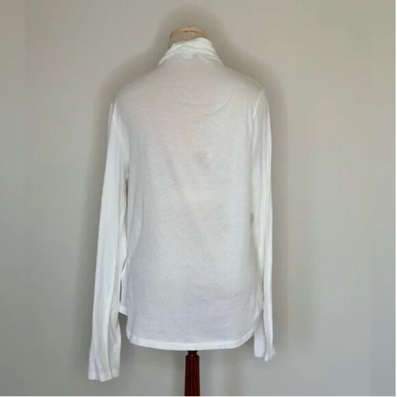 BLDWN Brand Blair Optic White Long Sleeve Mock Neck Size Large NWT - Picture 4 of 10